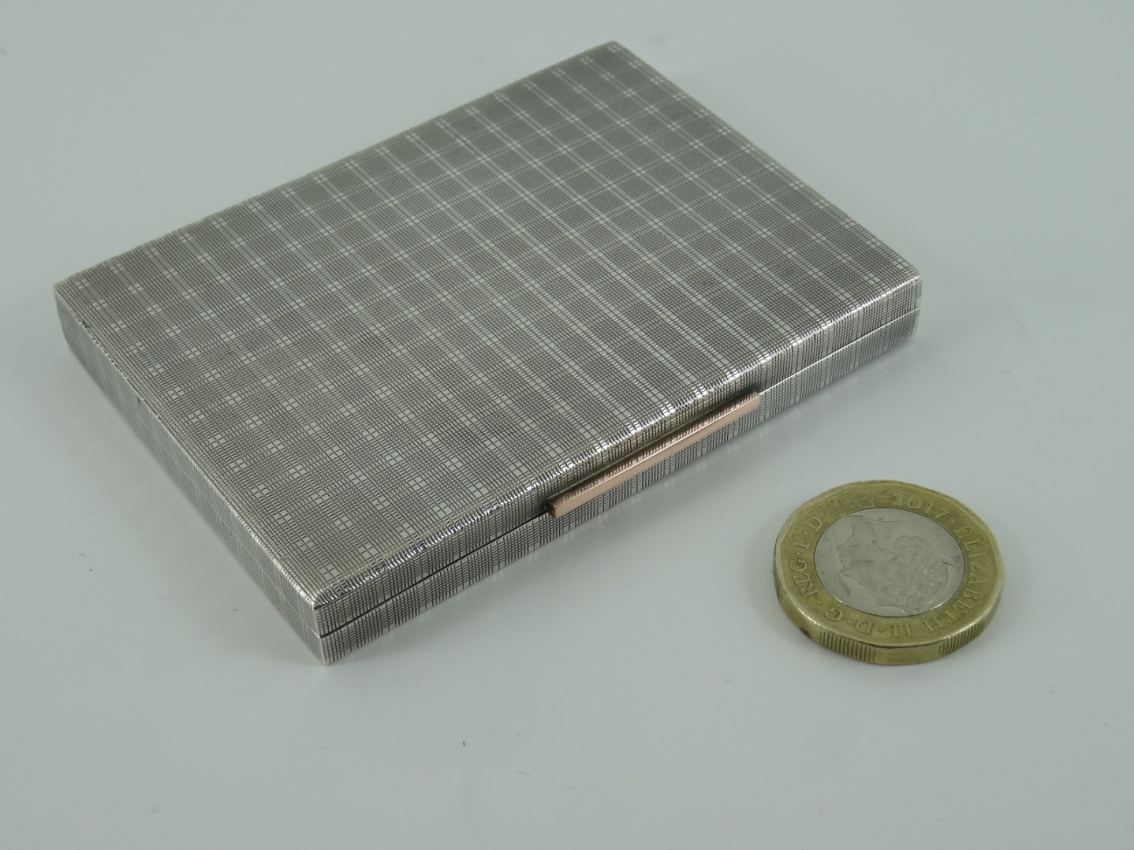 SOLID STERLING SILVER SPLENDID GEORGE VI CIGARETTE CASE BIRMINGHAM 1938 113G
