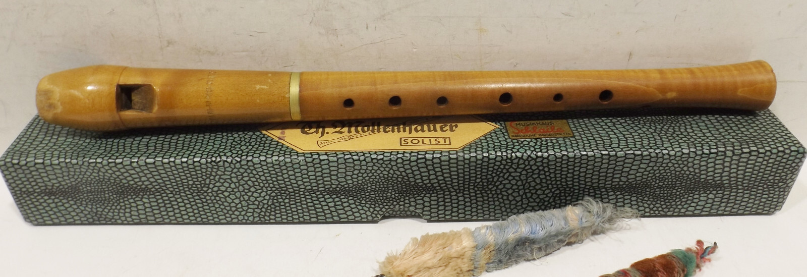 Old Vintage Tuju Moeck Recorder with Putzer in Th.mollenhauer Box