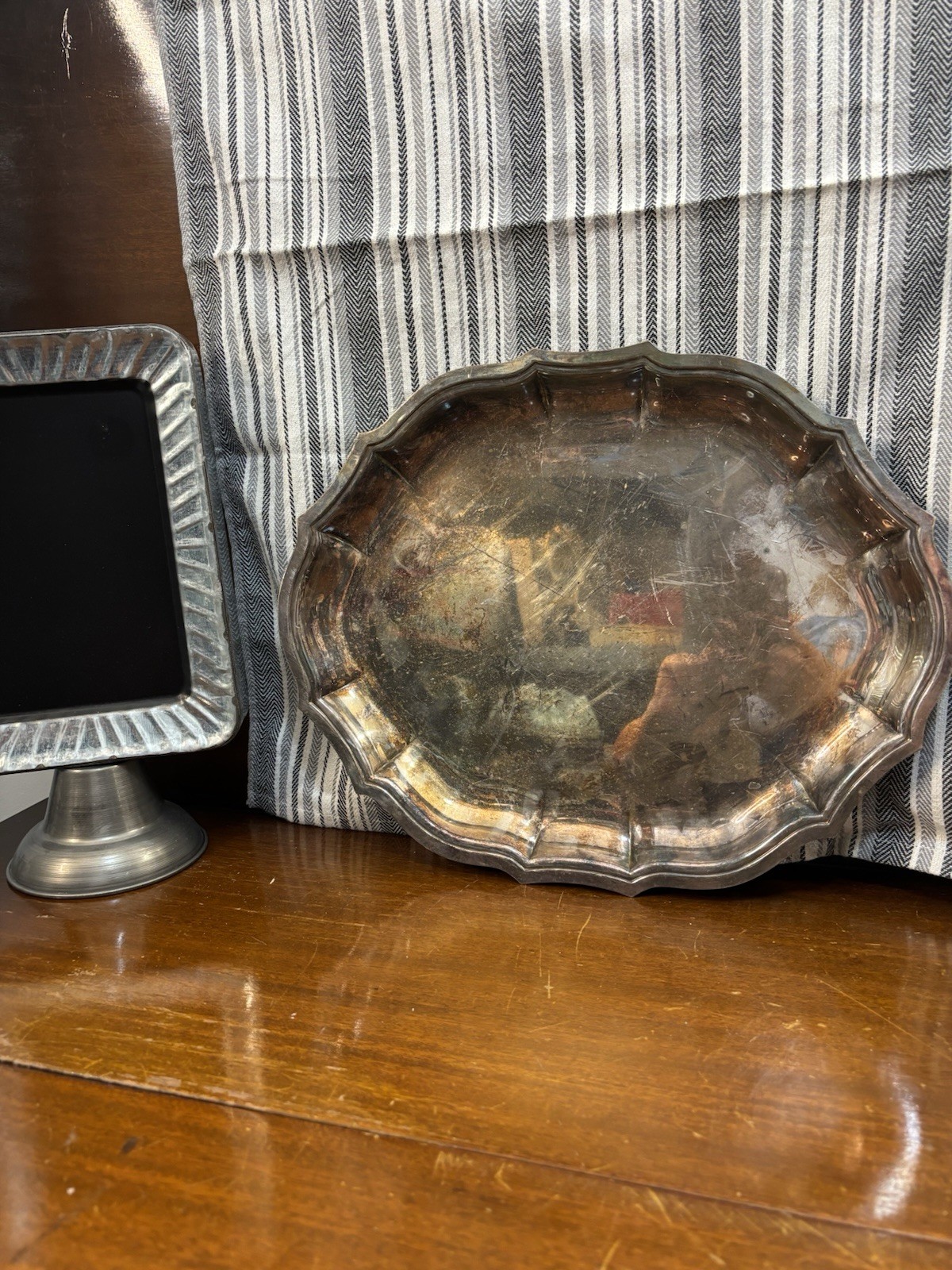 Chippendale Silver Serving Tray Dish International Silver Co #699 Vintage #609L
