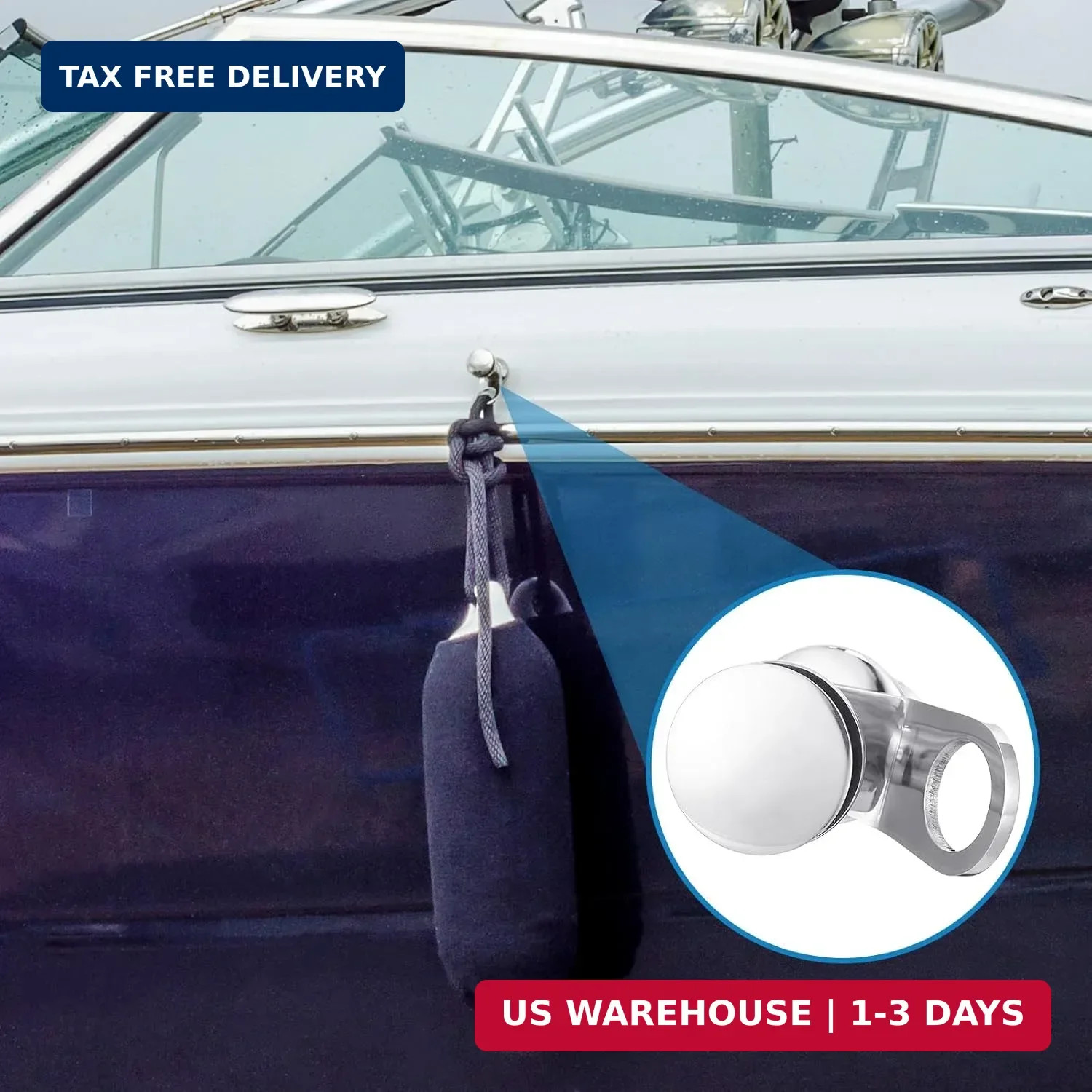 WinnerWhy Quick Release Fender Holder 316 Stainless Steel Quick Release Bumper B