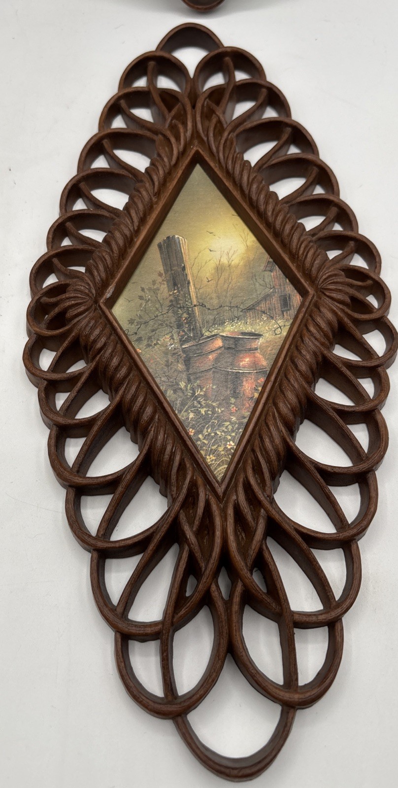Vintage Set Of 4 Country Wall Plaques Burwood Products 1350 Made in USA