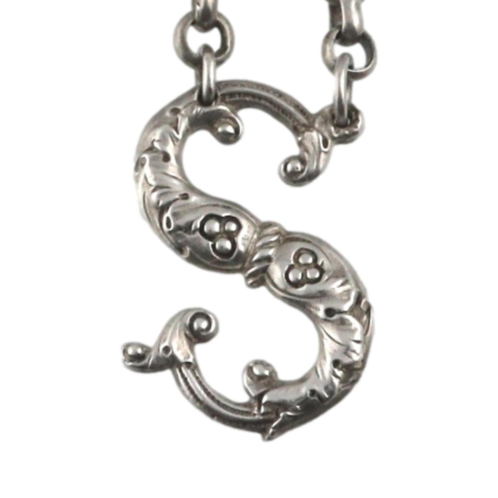ANTIQUE – Sterling Silver – Robert Gray & Sons Decanter Label – S – Glasgow 1840