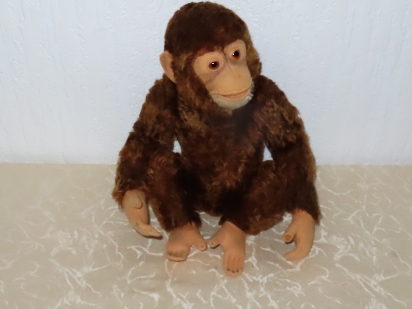 Steiff Plush Monkey Chimpanzee Joko! H:33cm Brown Original Antique