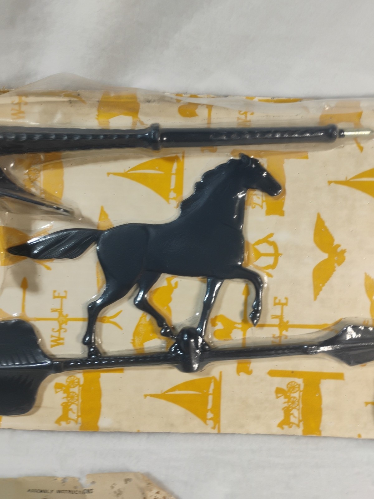 Wrought Iron Country Farmhouse Metal Horse 17.5″ Weathervane NOS Whitehall Metal