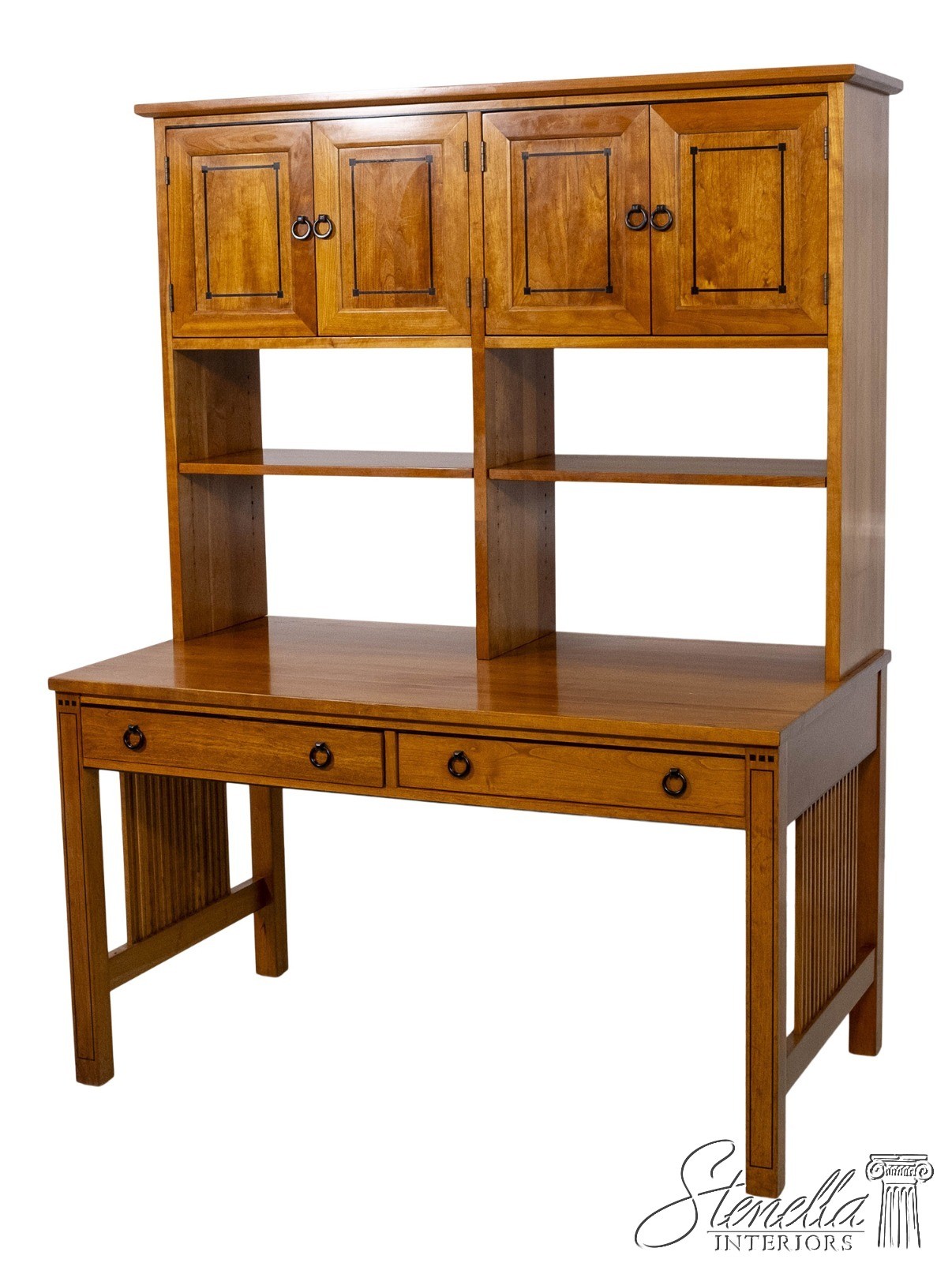 69143: STICKLEY 21st Century Cherry Desk & Hutch
