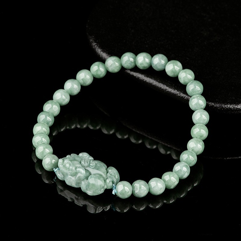 Natural A Grade Jade Pixiu Bracelet Green Jade Lucky Wealth Protection Charm