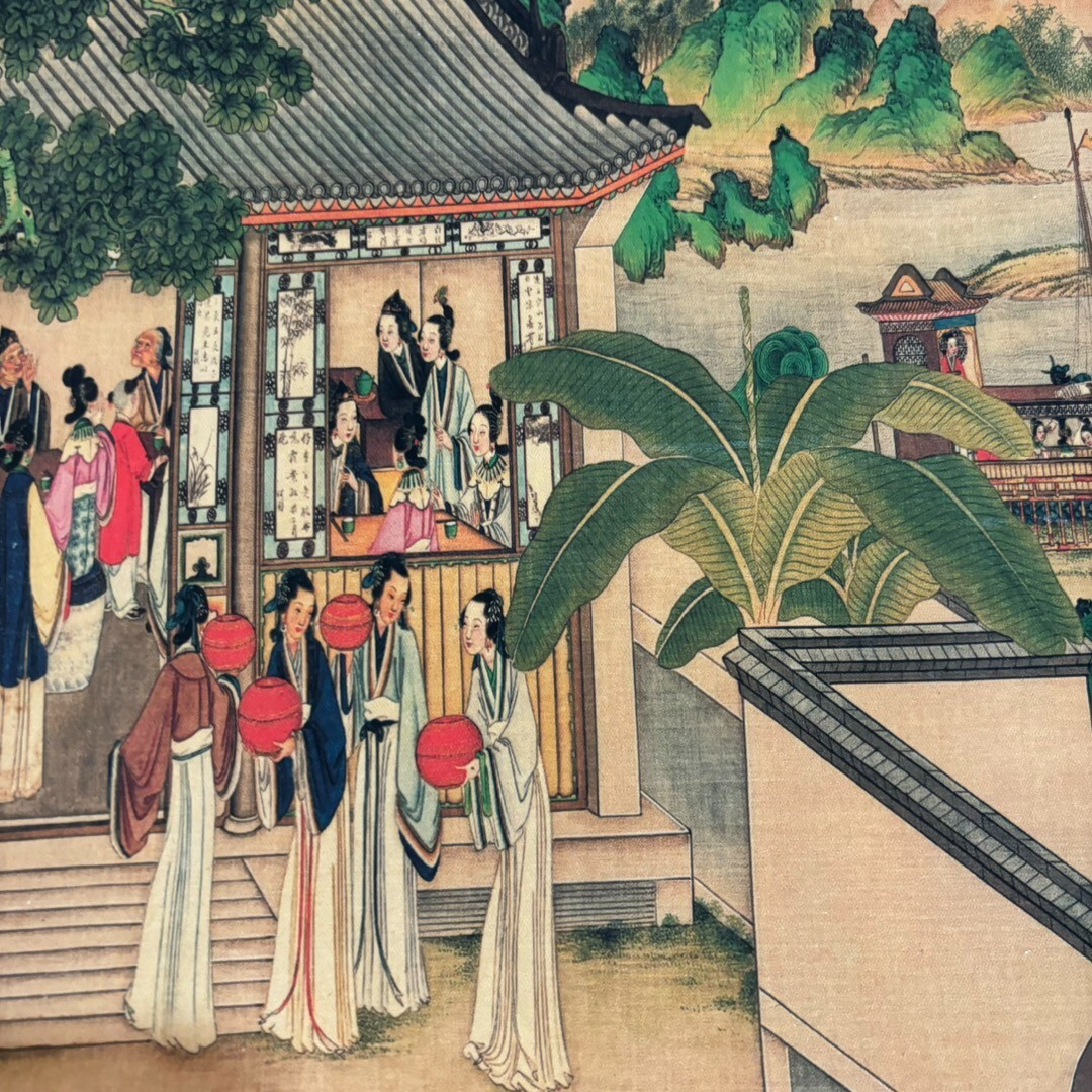 China Old long Scroll,painting scroll Sun Wen’s,Dream of the Red Chamber