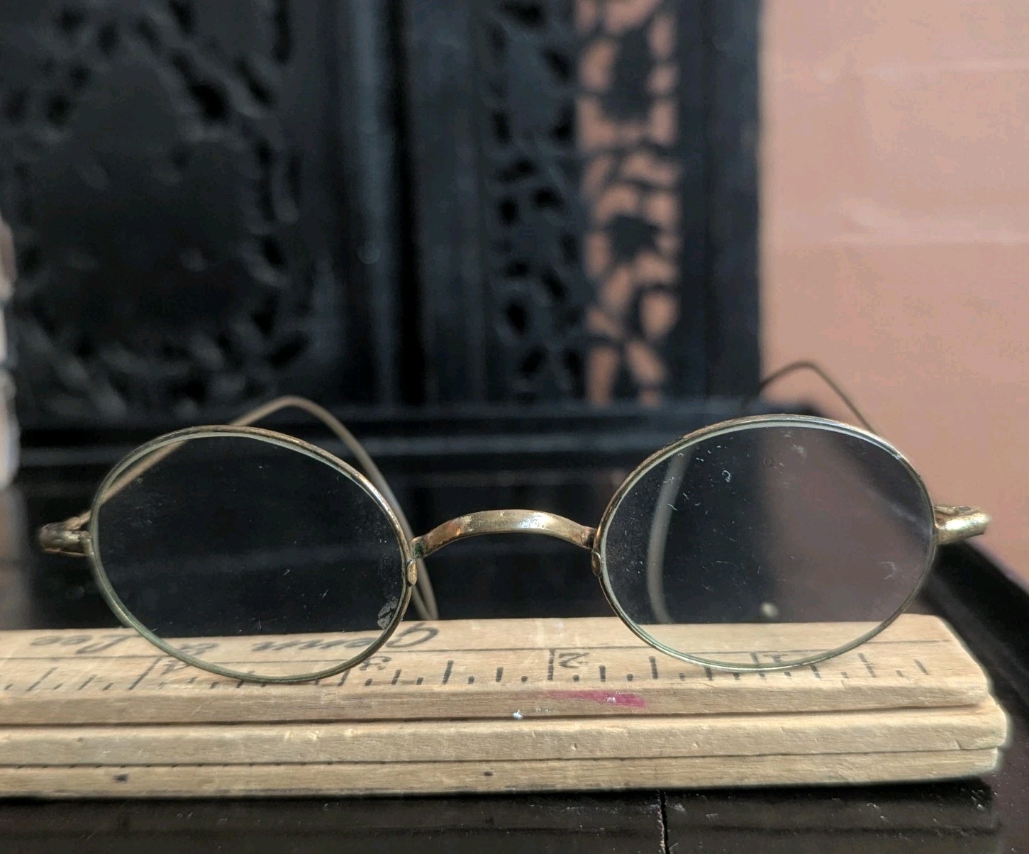 Vtg TAW & Co Victorian 1800s Brass Wire Frames Antique Glasses Spectacle Eyewear