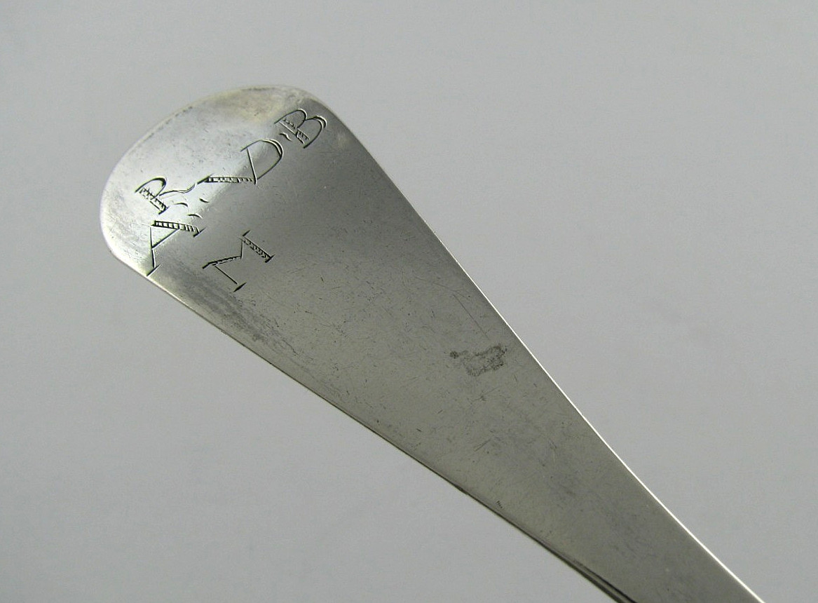 American Colonial COIN SILVER SPOON SERVING SPOON by Joseph Carman Phila Pa 1771