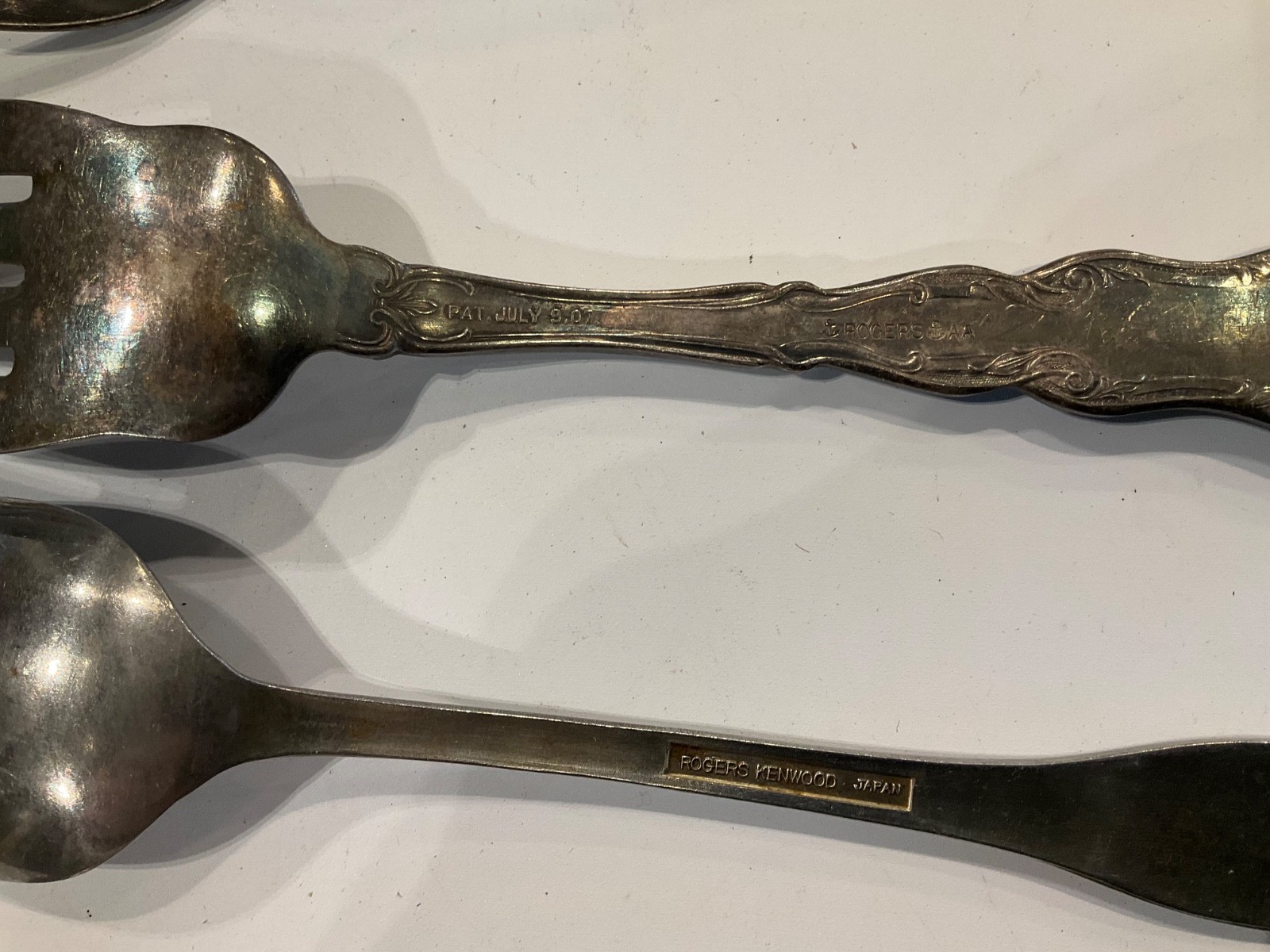 Antique/Vintage Rogers & Son, Gerber, plus more Silverplate Forks kids spoons,…