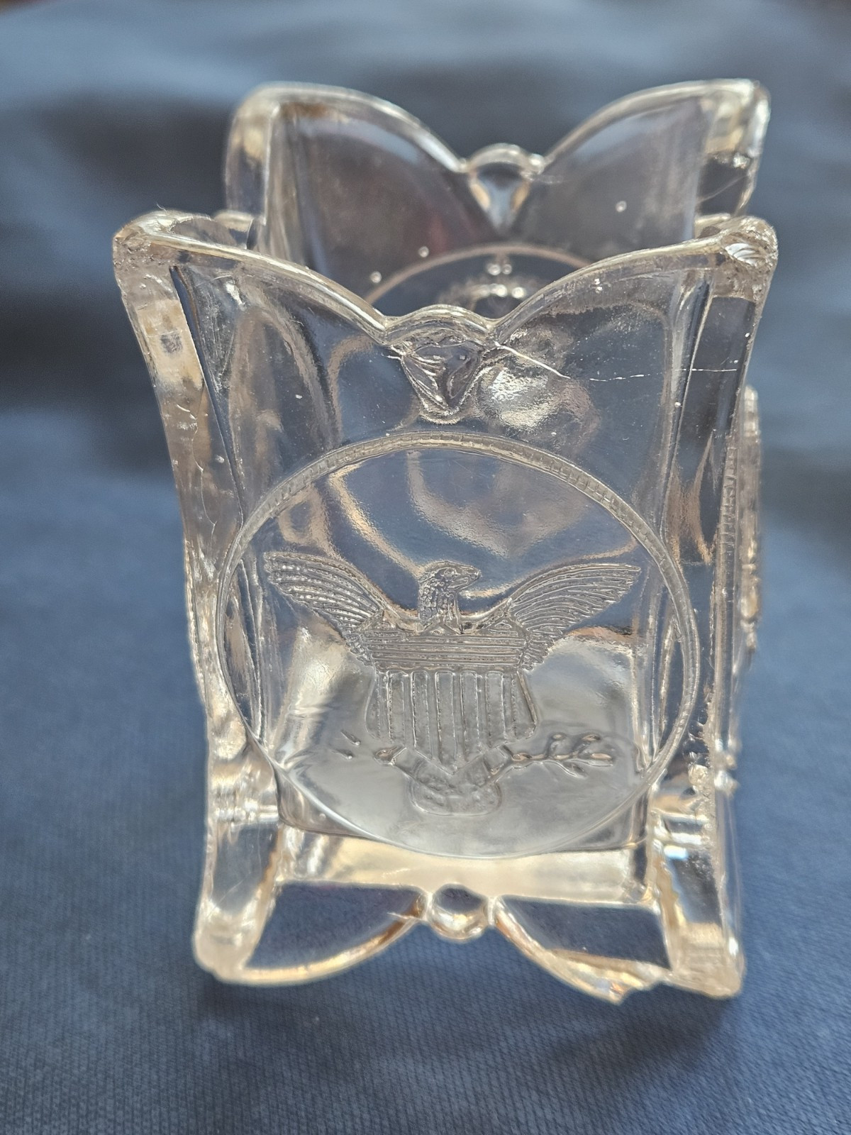 RARE – ANTIQUE ‘Worlds Fair’ Toothpick / Match Holder by United States Glass Co.