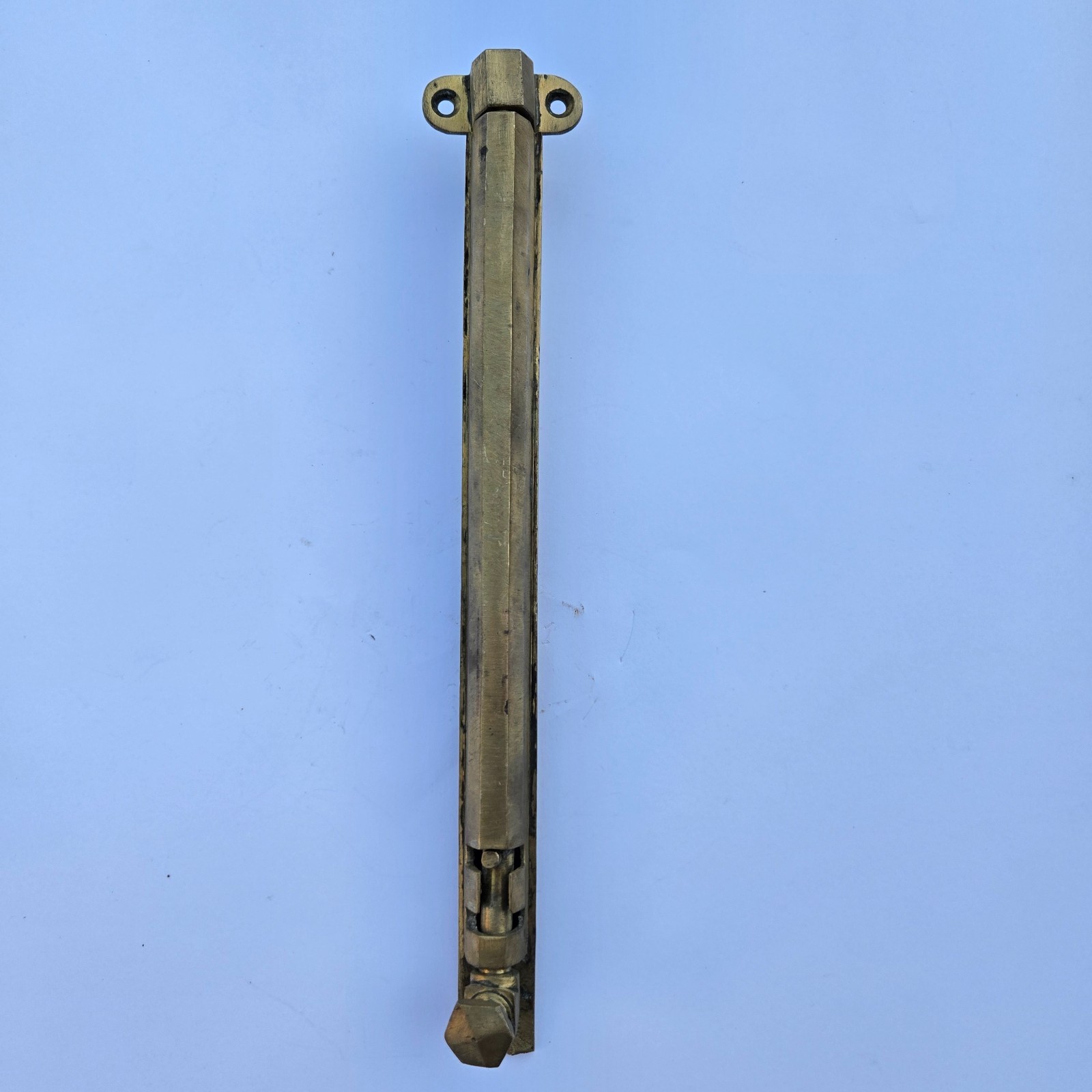 Vintage Solid Bronze Surface Barrel Bolt Sliding Window Lock Latch Hardware