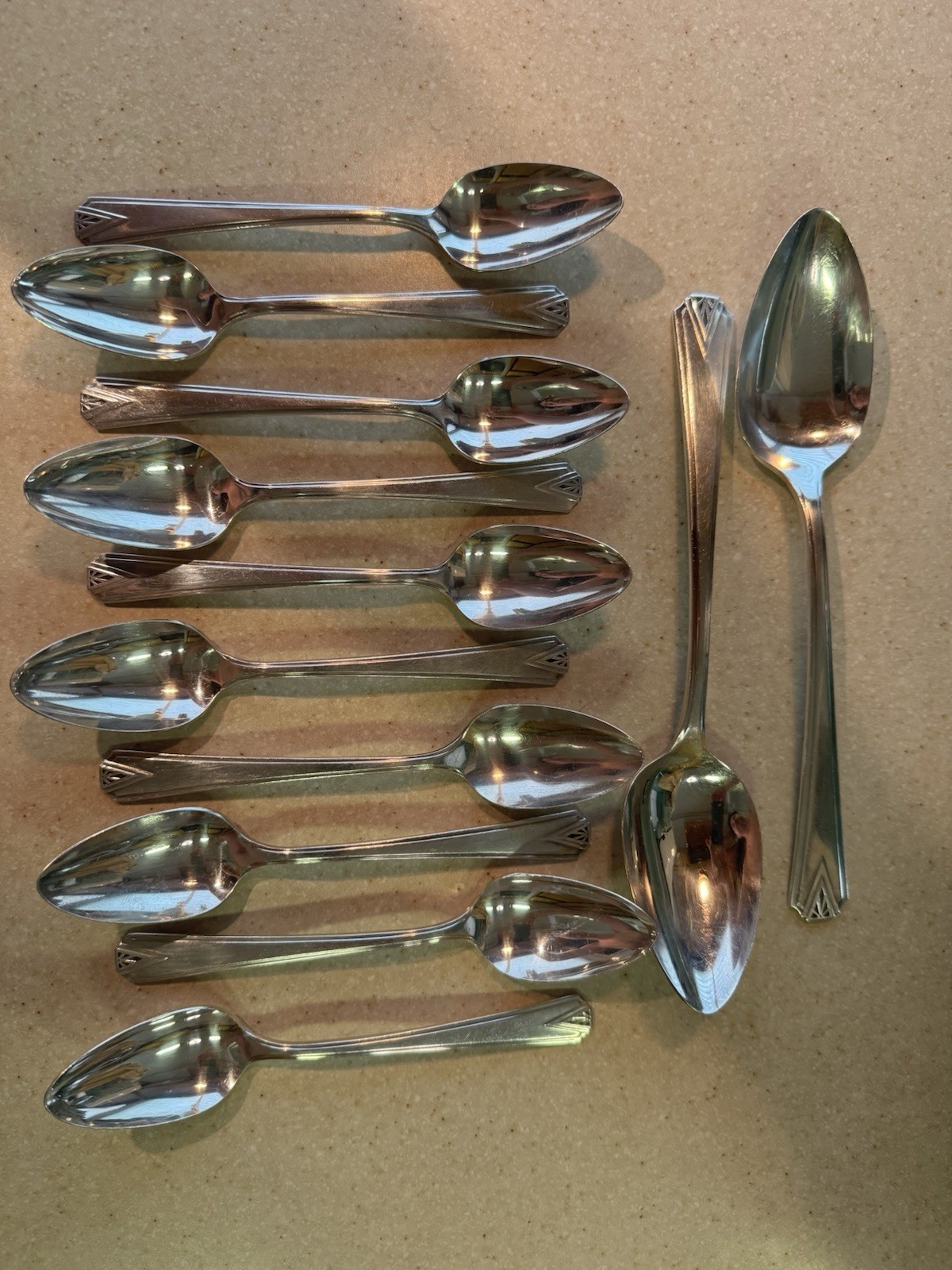 Deauville Silverplate 1929 Teaspoon & Serving Spoon by Community Plate/Oneida