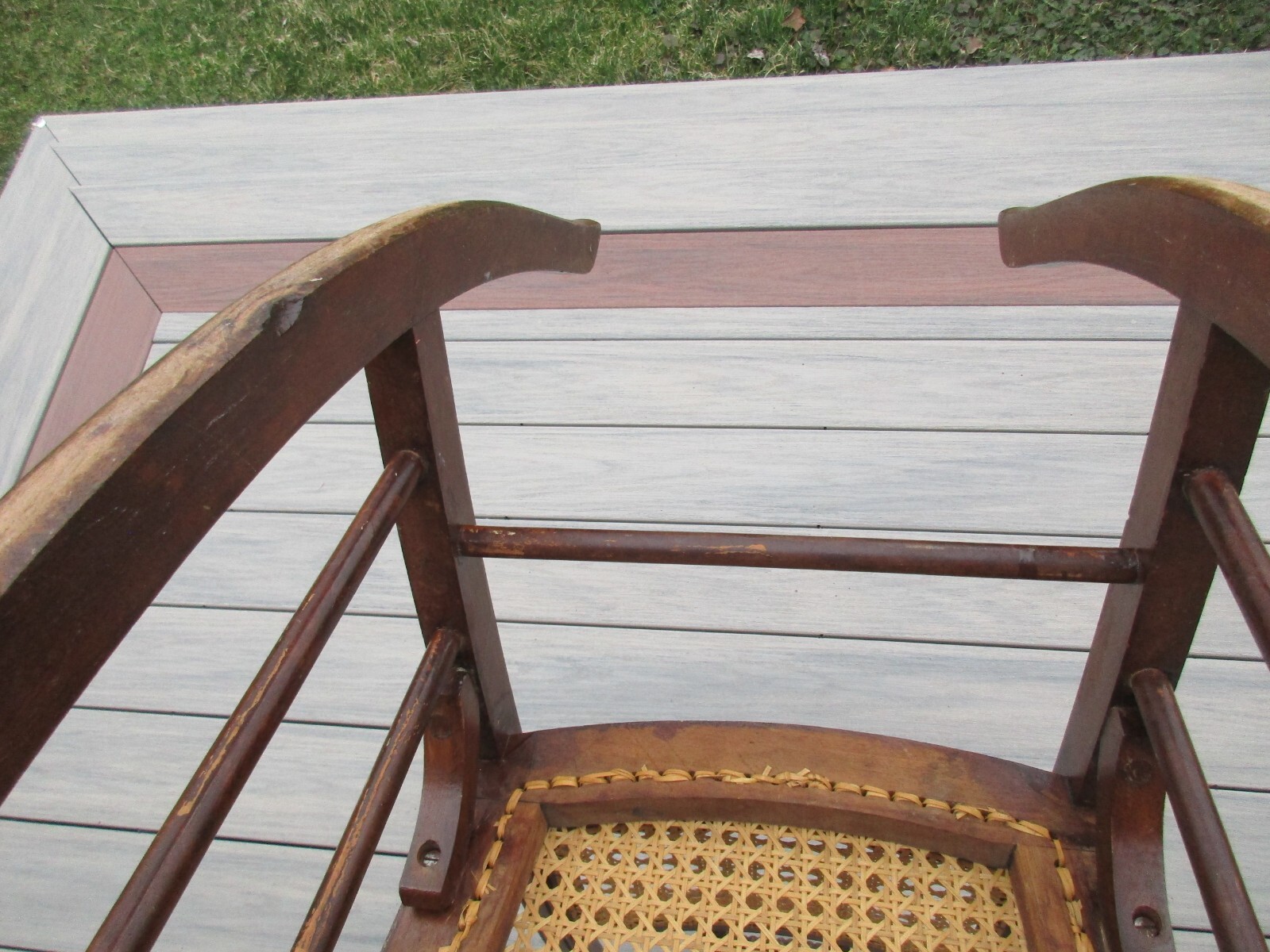 Antique Rocker Cane back rocking chair