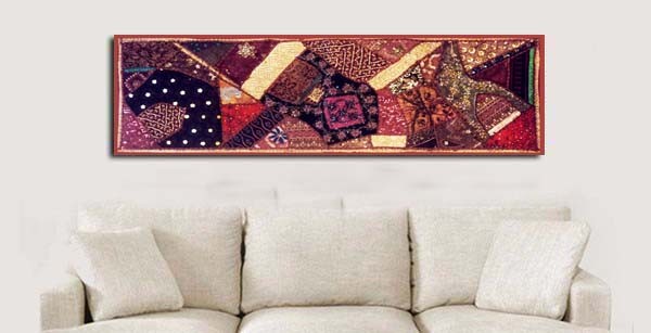 60″ Wall Hanging Patchwork Bedroom Home Decor Wall Hanging Tapestry Runner throw