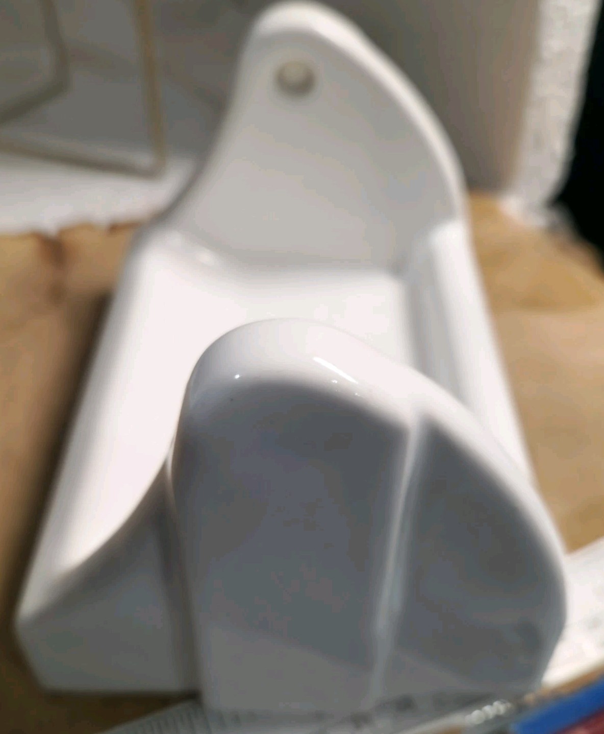 OLD White Porcelain Ceramic Toilet Paper Holder DECO Willette Corp USA MODEL 325