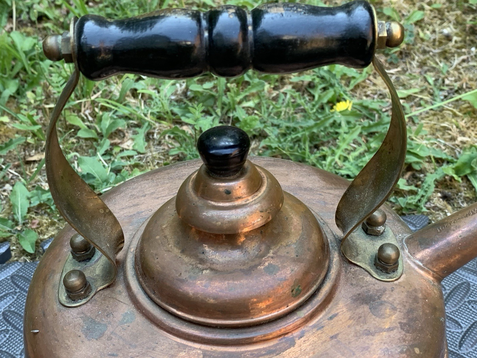 Antique Simplex Copper & Wood Stove Top Kettle – Vintage Copper Tea Kettle