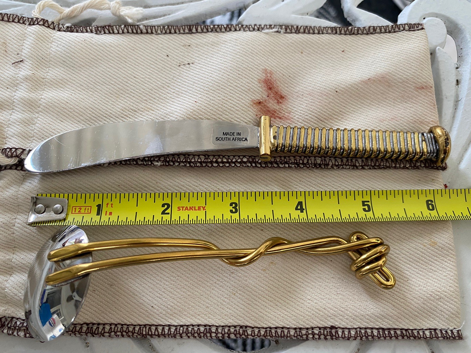 Handcrafted South Africa Creative Copper Brass Knife and Spoon
