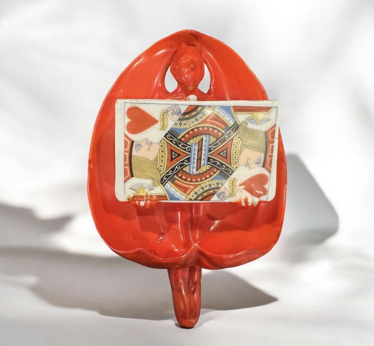 Vintage 1800’s Rare Royal Bayreuth porcelain devil wall match holder .