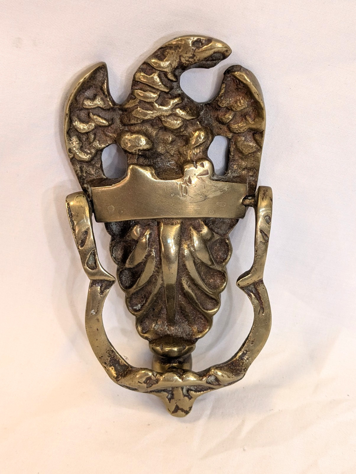 Vintage Antique Primitive Solid Brass American Eagle Door Knocker