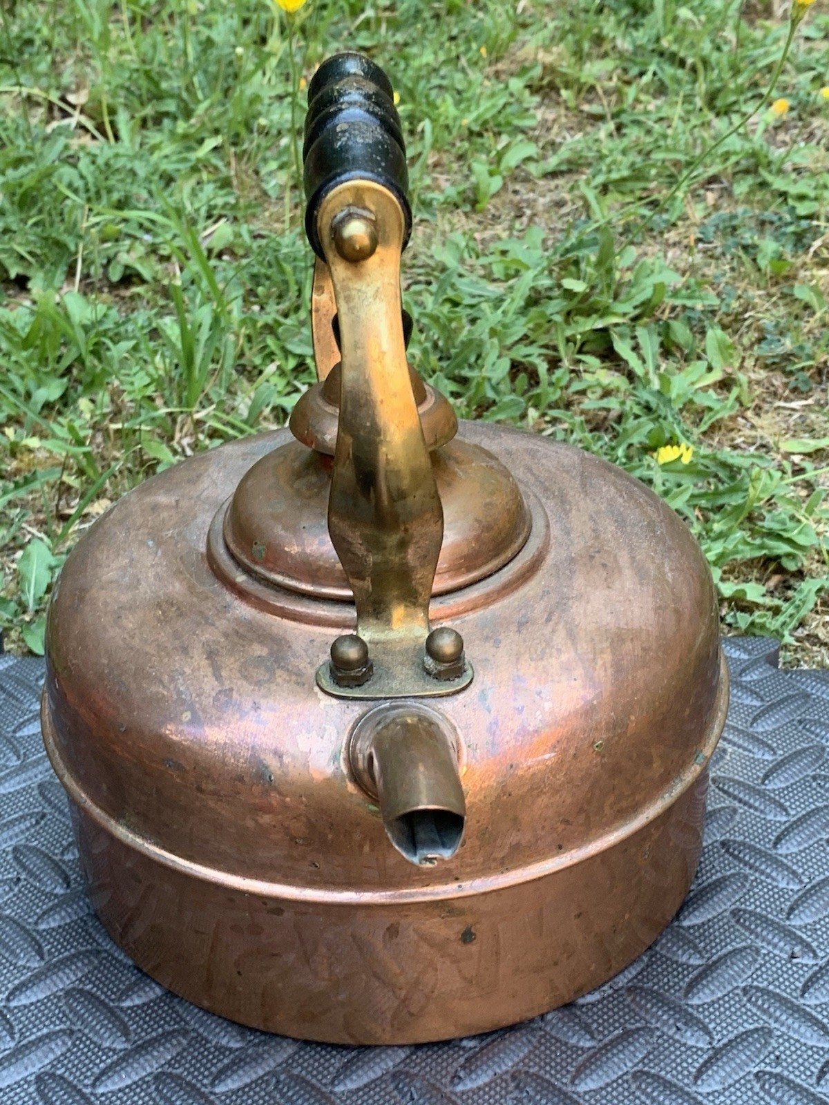 Antique Simplex Copper & Wood Stove Top Kettle – Vintage Copper Tea Kettle