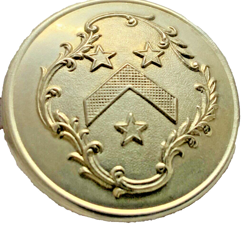 SCOTTISH MacMILLAN UNMARRIED FEMALE LOZENGE 27mm LIVERY COAT BUTTON mid 19th C