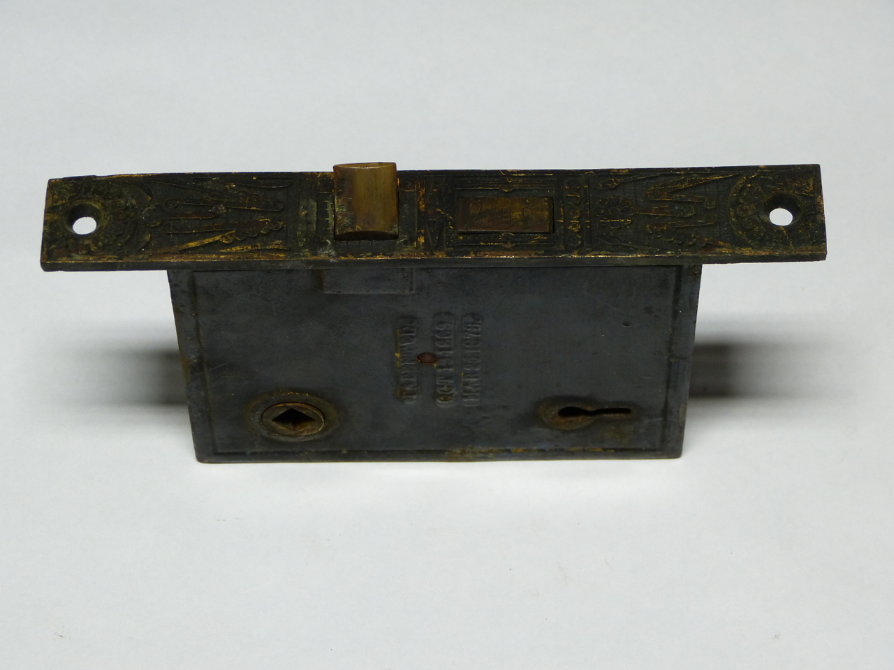 1870s Cast Brass Iron Mallory Wheeler Interior Door Mortise Lock Victorian Rare