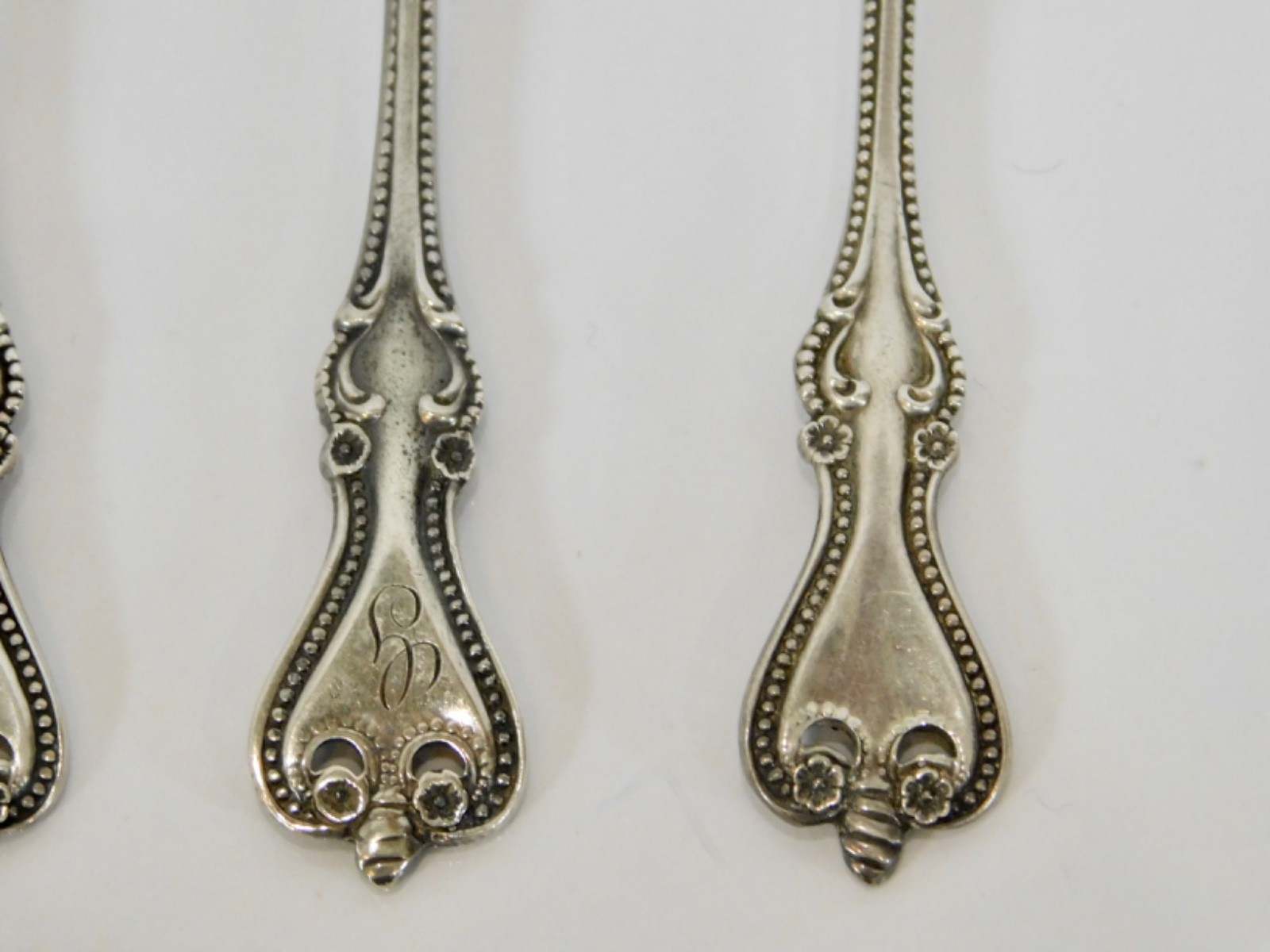 3 Towle Old Colonial Sterling SIlver Gold Wash Demitasse Spoons