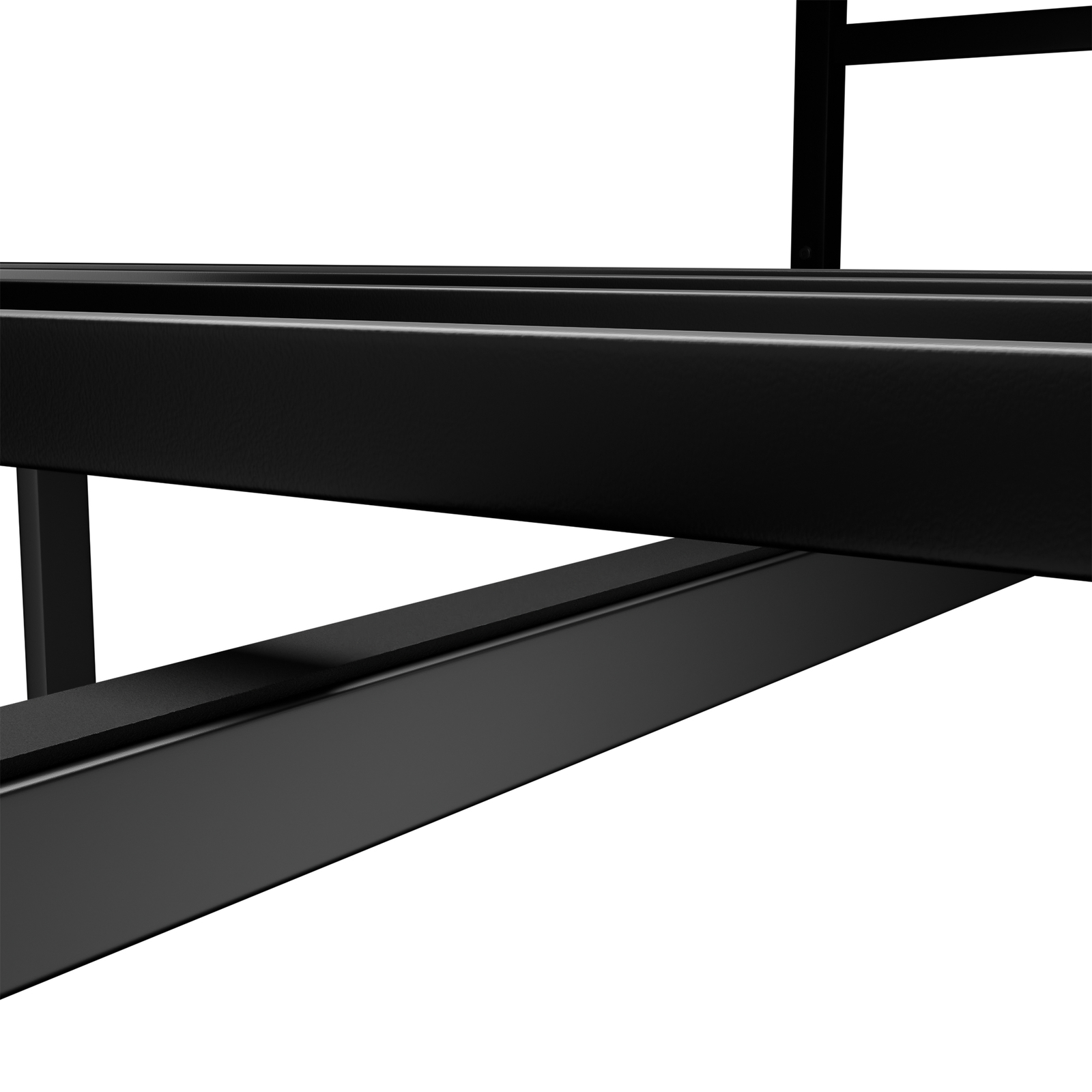 Queen Size Canopy Bed Frame Sturdy w/ Built-in Headboard Under Bed Storage Space