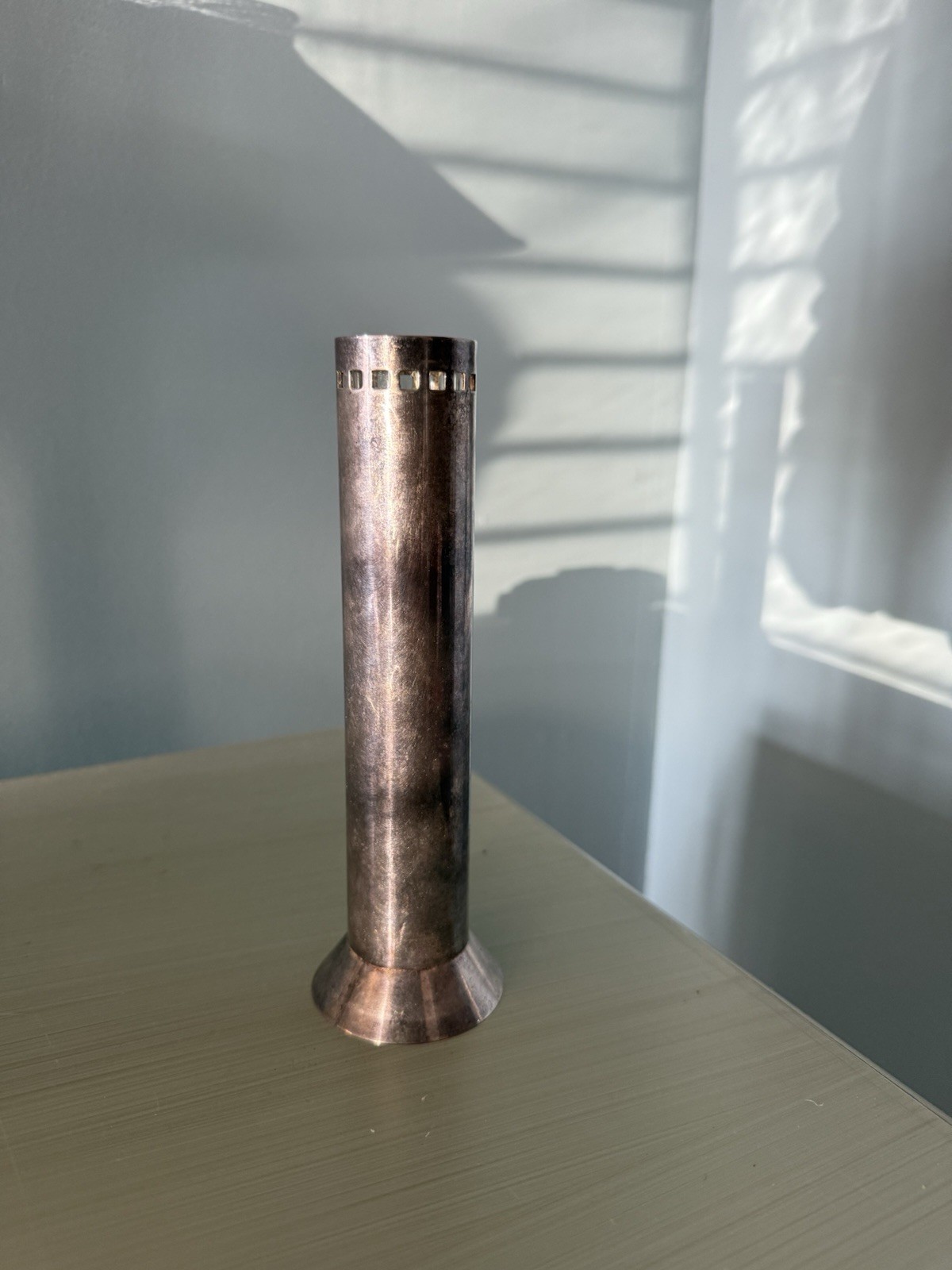 Richard Meier Swid Powell Silverplate Bud Vase art nouveau art deco jugendstil