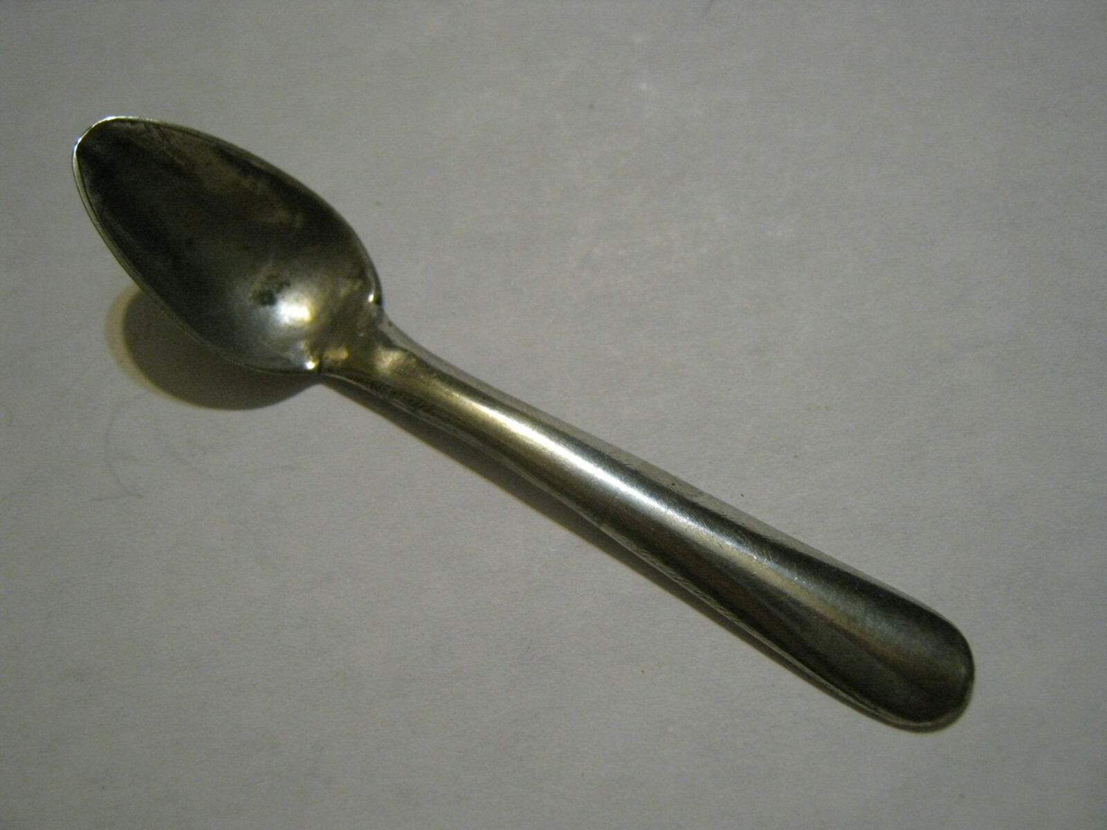Austria-Hungary c. 1900 Budapest 800 Silver Mini 2 7/8″ Spoon JW Joseph Wagner