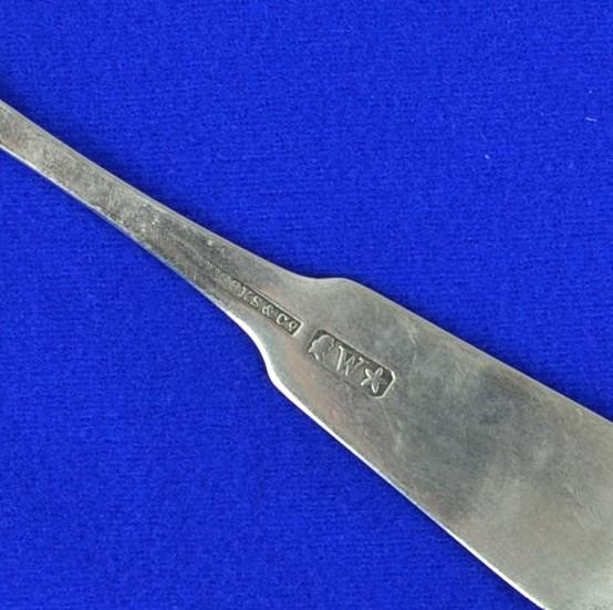 WHEELER, BROOKS & CO. COIN SILVER SPOON – LIVONIA NY c1835 – 13.4 GRAMS – 5 3/4″