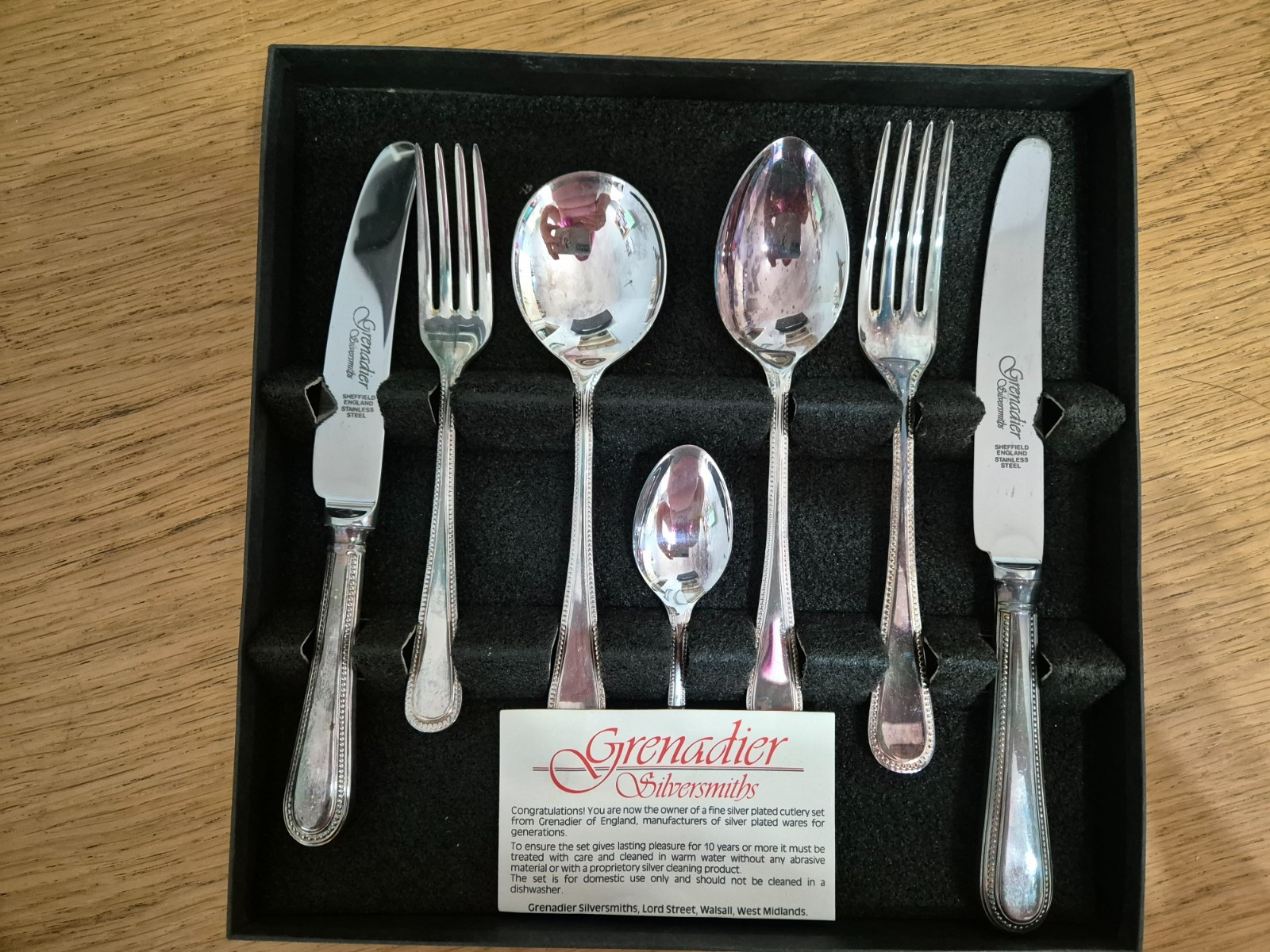 Grenadier Silversmiths Full Service Cutlery Set – Silver Plated (1)
