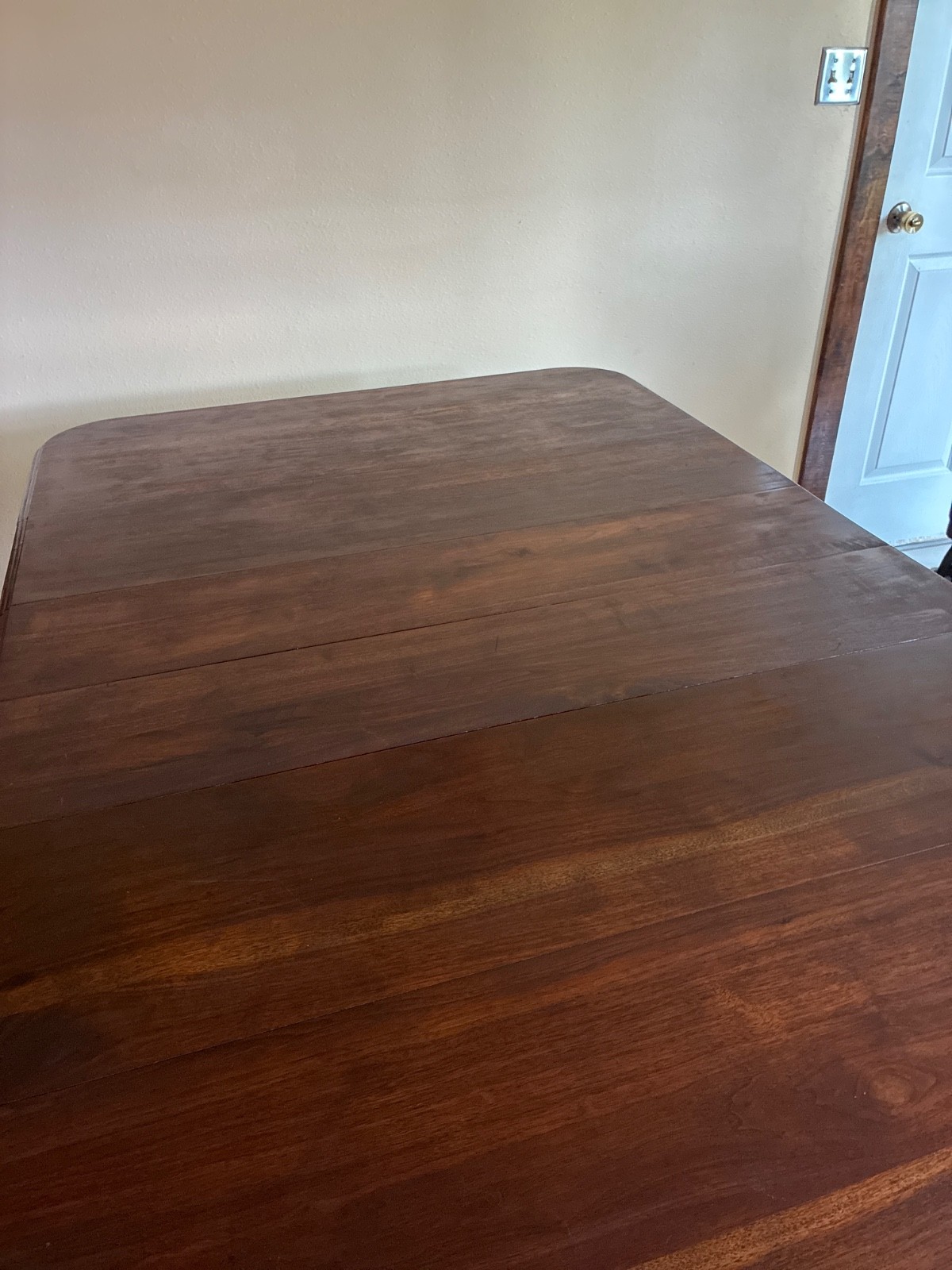 Vintage Solid Wood Jacobean Gateleg Drop Leaf Dining Table 60″ x 44″