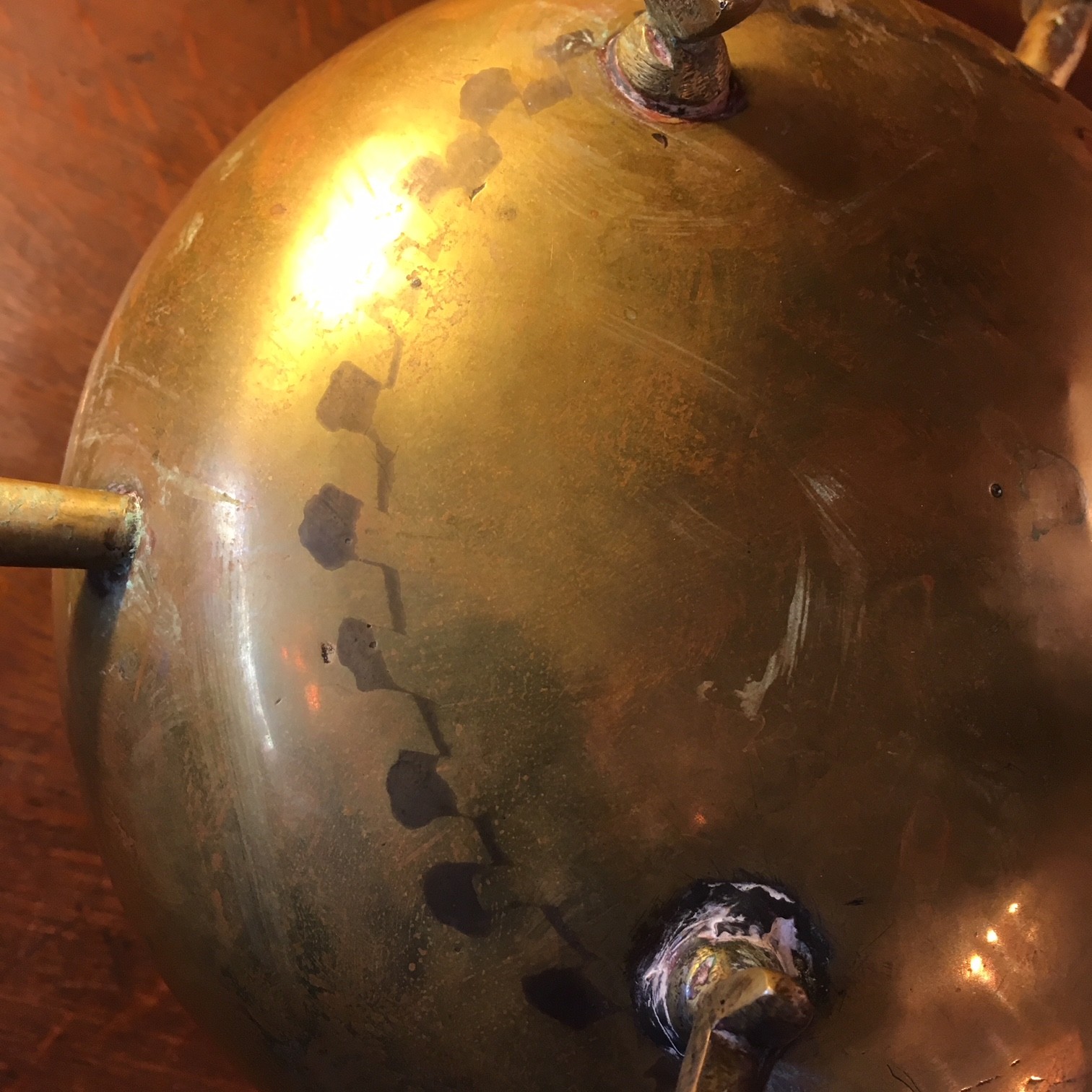 Antique 18th Century Dutch Brass Samovar Coffee Tea Hot Water Urn 16″ x 14″