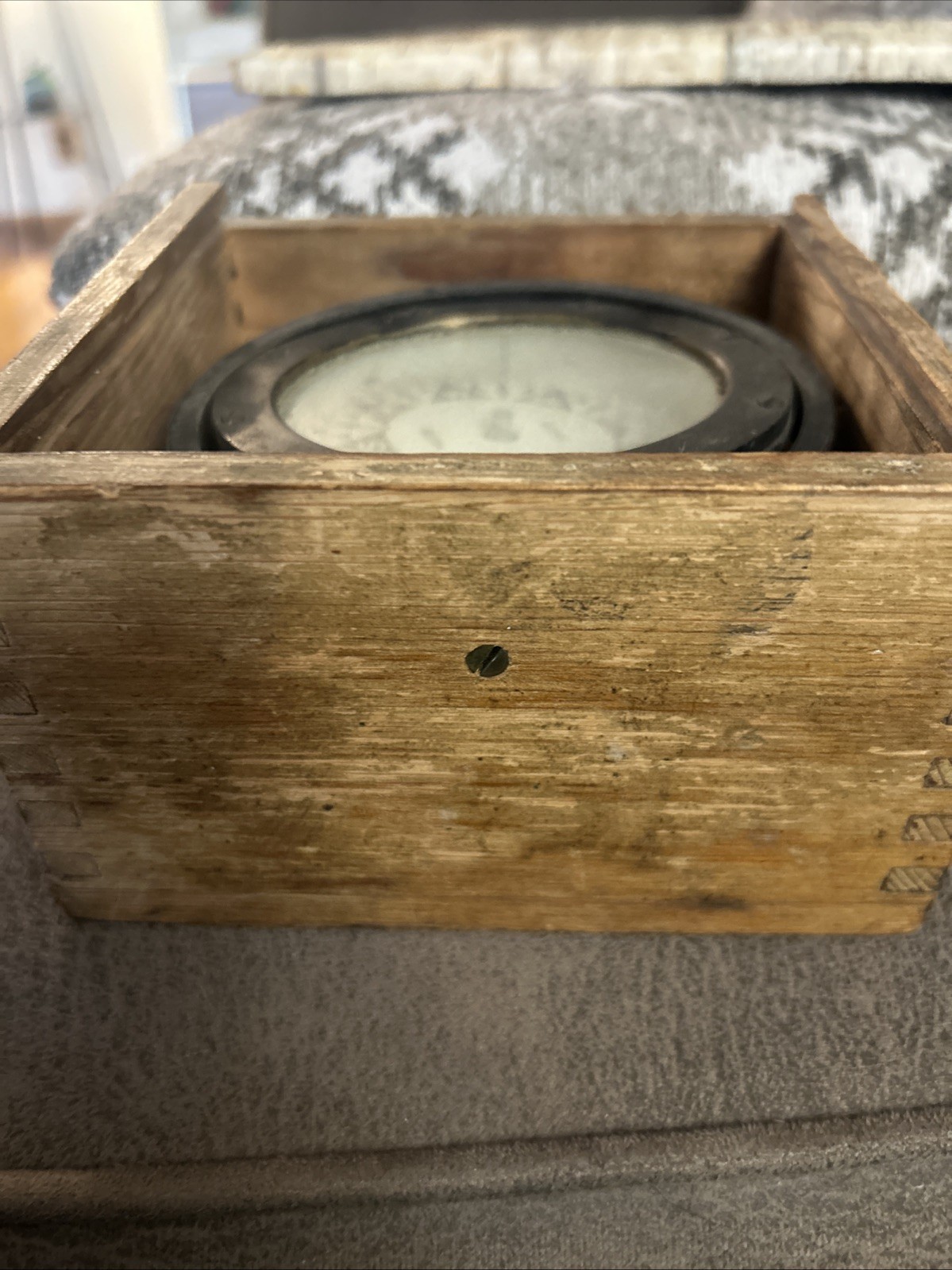 Vintage Ritchie Nautical Compass Boston Mass. in Wooden Box No Lid