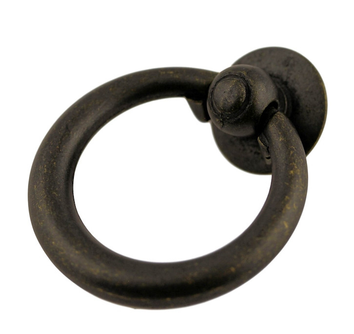 (5 Pack) 1-7/8 inch Large Ring Pull Dark Antique Brass