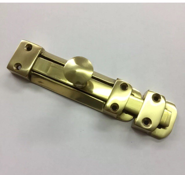 Antique Brass bolt,Surface Slide Lock Barrel,sliding Metal flat brass Door Bolt.