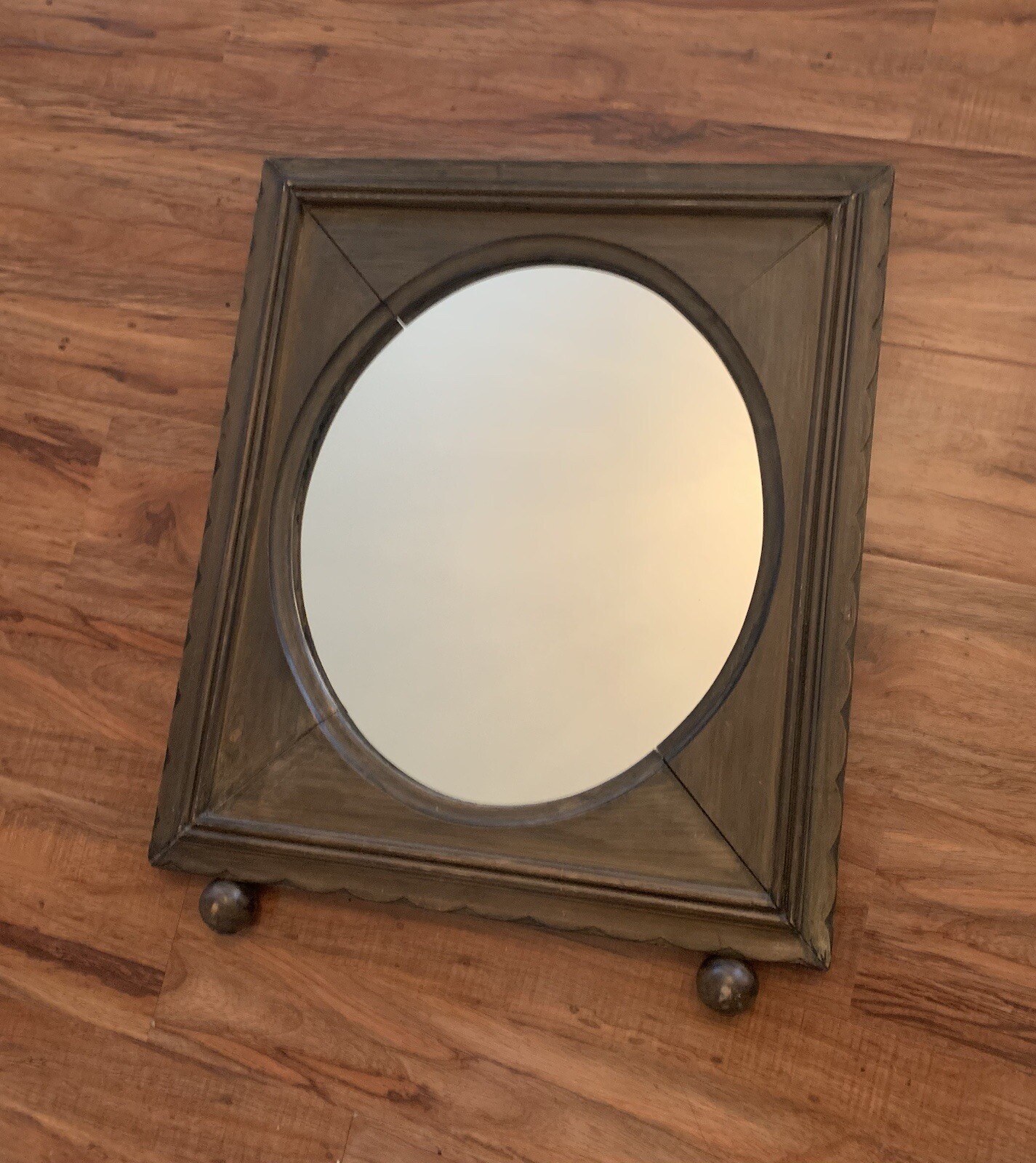 Vintage Davis Cabinet Co. 345 Chest Mirror 17.5” x 21.5” Wooden Framed 1951