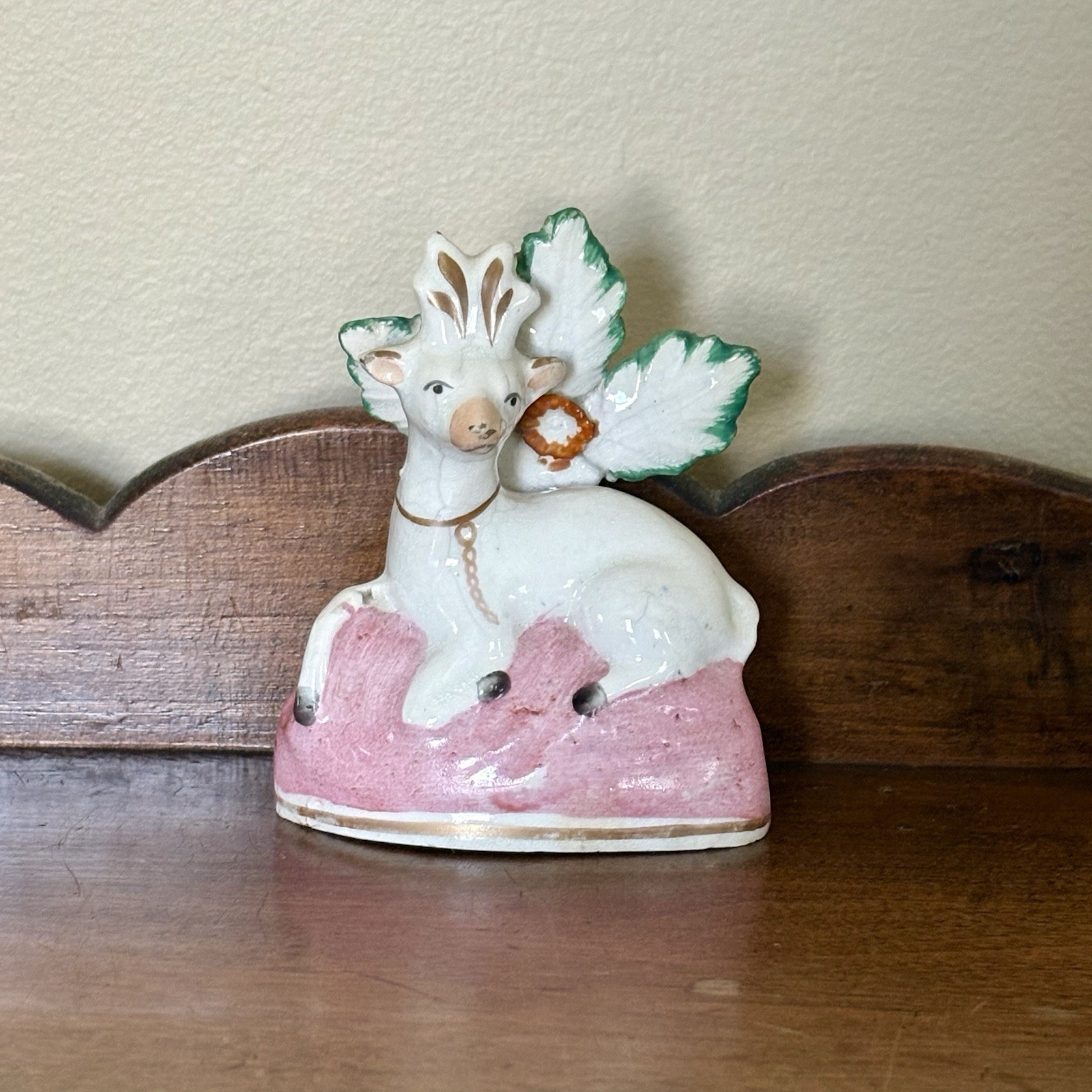 Antique 19th-Century Staffordshire Stag Deer Figure