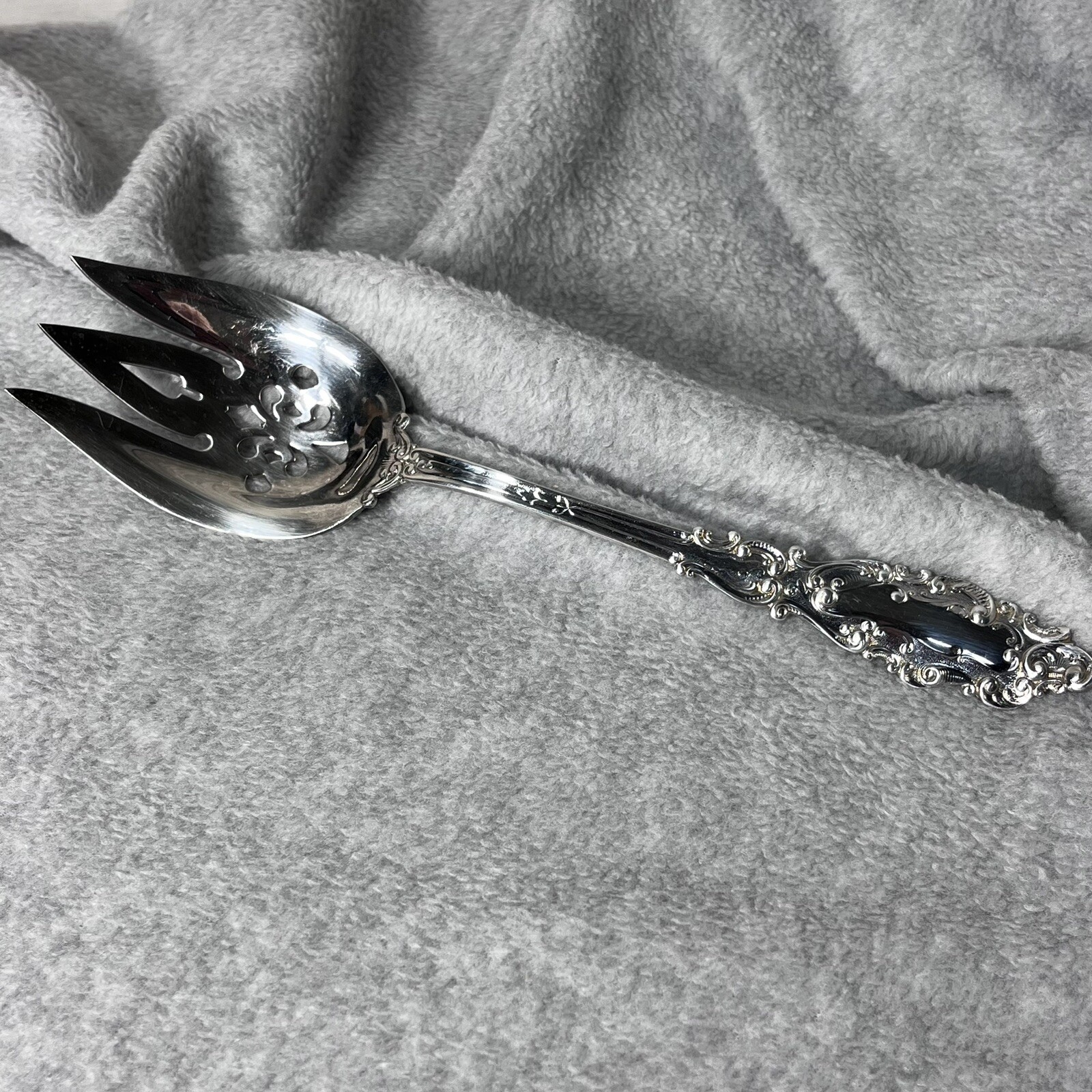 Gorham Serving Fork Silverplate Ornate Design 10.5″ Long Vintage