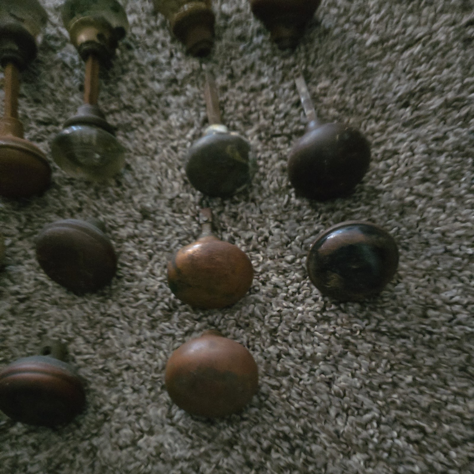 Antique Metal & Glass Door Knobs Lot