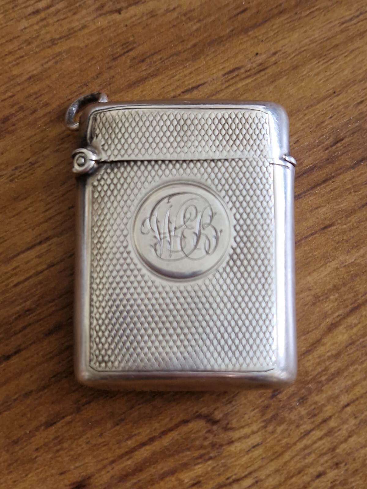 Antique silver vesta case by Matthew John Jessop Hallmark London 1896