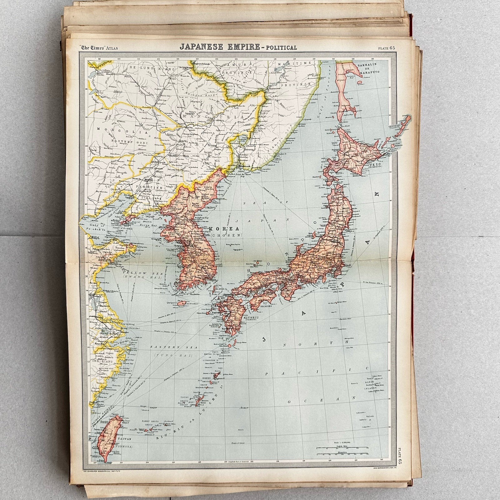 1922 The TIMES Survey Atlas of the World 112 maps Selfridge Edn Pre War (M)