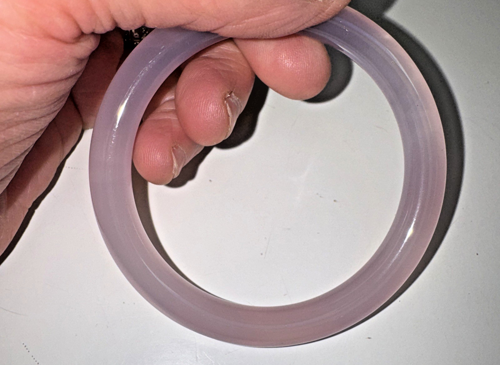 Genuine Lavender Pink Jade Jadeite Bangle Small Size