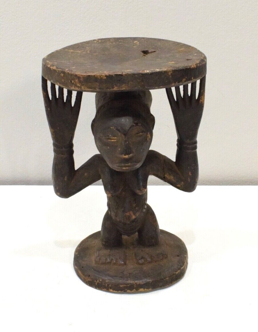 African Luba/Hemba Tribe Wood Stool