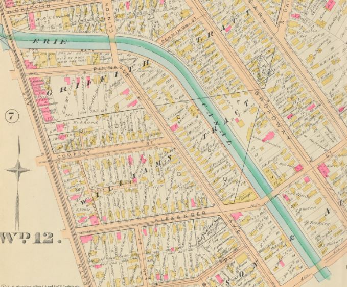 1888 E. ROBINSON MONROE COUNTY ROCHESTER NY WADSWORTH SQUARE COPY PLAT ATLAS MAP