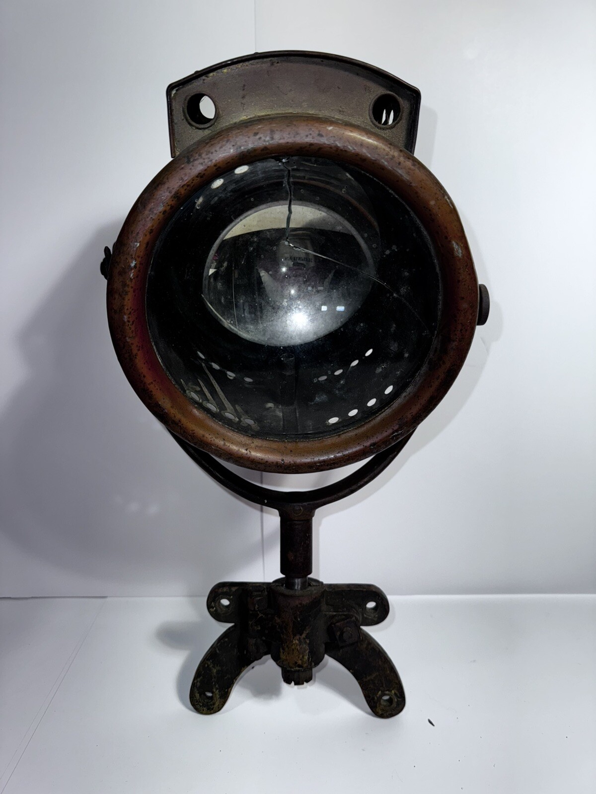 Antique Champion IJSG Co Boston Searchlight Projector Brass