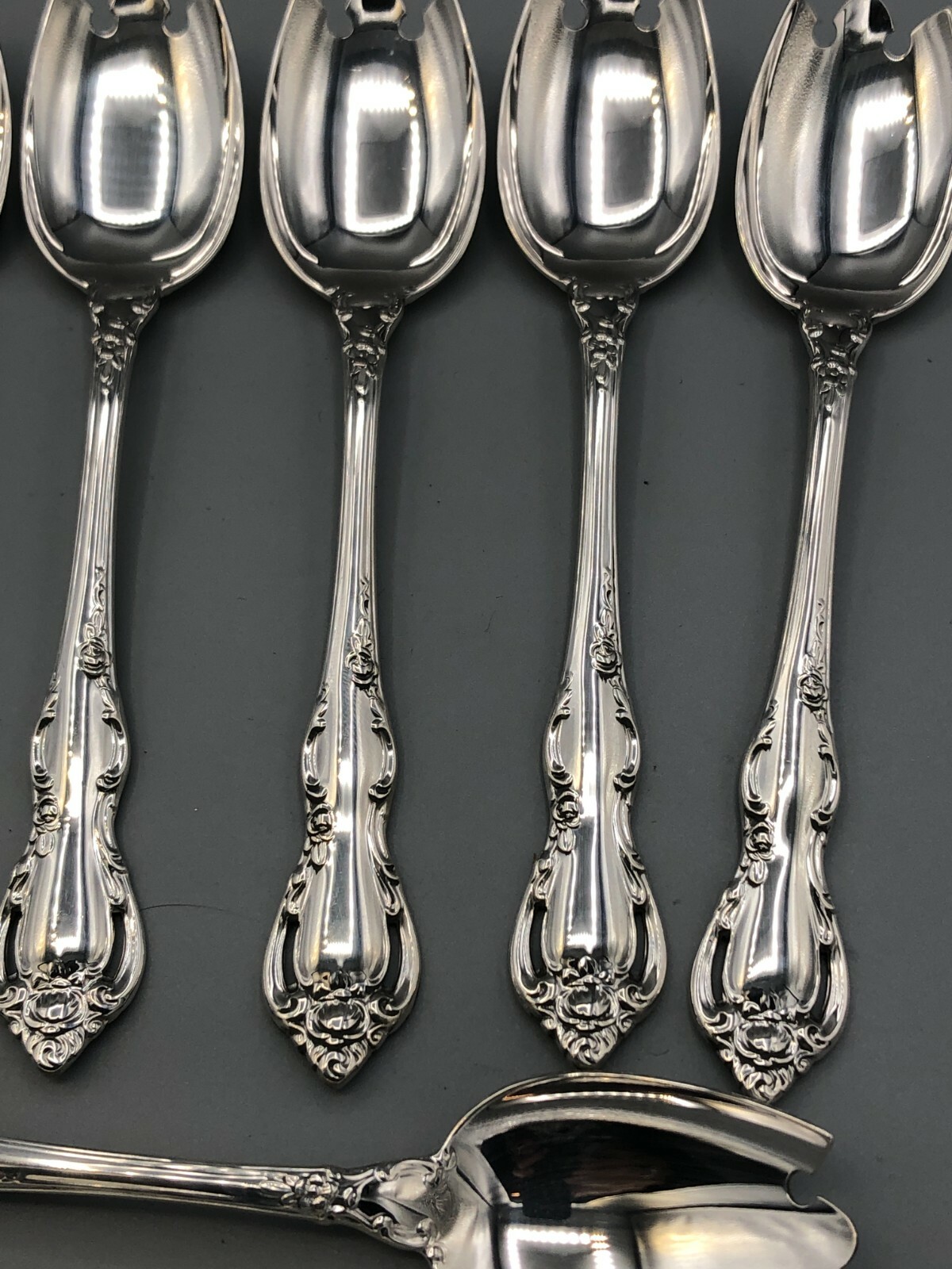 Spanish Provincial by Towle Sterling Silver set of 8 Ice Cream Forks 5 7/8″