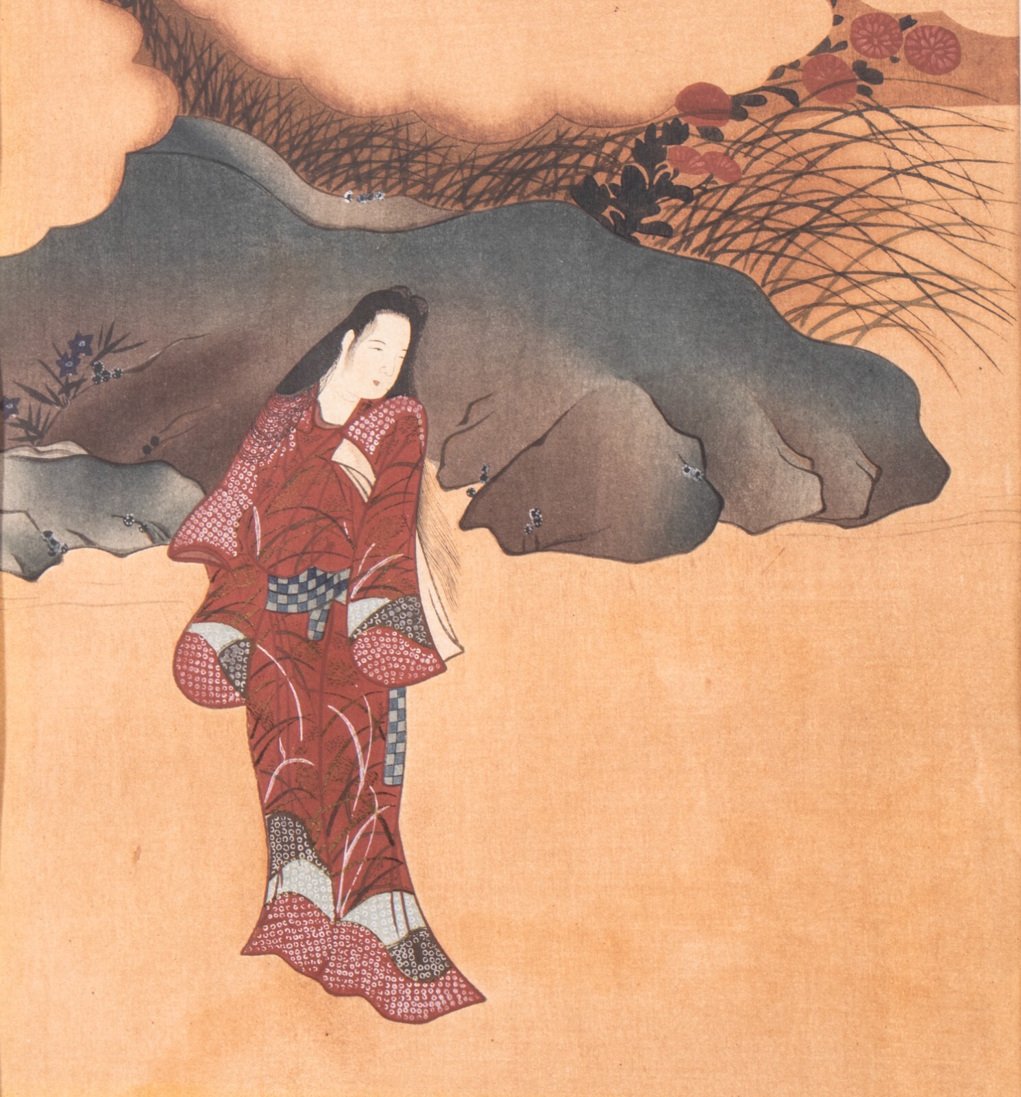 after Iwasa Matabei Japanese Woodblock Print